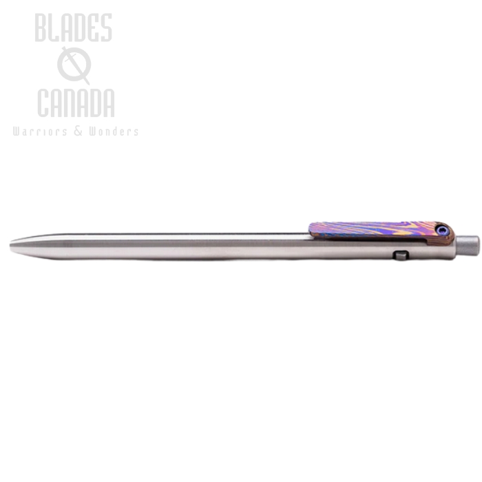 Tactile Turn Slim Side Click Standard, Titanium with Timascus Clip (image for) Tactile Turn Slim Side Click Standard, Titanium with Timascus Clip